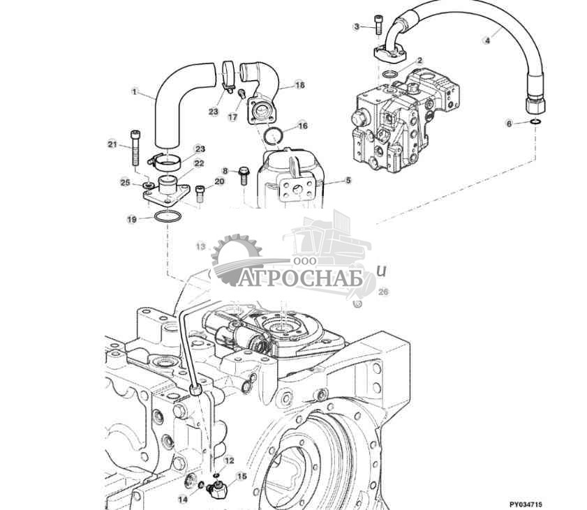 ГИДРОНАСОС (35 КУБ. СМ) С ВСАСЫВАЮЩИМ И НАПОРНЫМ ШЛАНГАМИ 